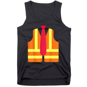 Trump Proud To Be Garbage Hivis Vest Red Tie Costume 2024 Tank Top