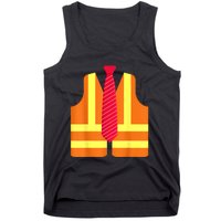 Trump Proud To Be Garbage Hivis Vest Red Tie Costume 2024 Tank Top