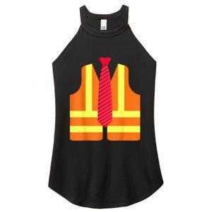 Trump Proud To Be Garbage Hivis Vest Red Tie Costume 2024 Women's Perfect Tri Rocker Tank