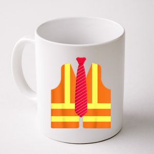 Trump Proud To Be Garbage Hivis Vest Red Tie Costume 2024 Coffee Mug