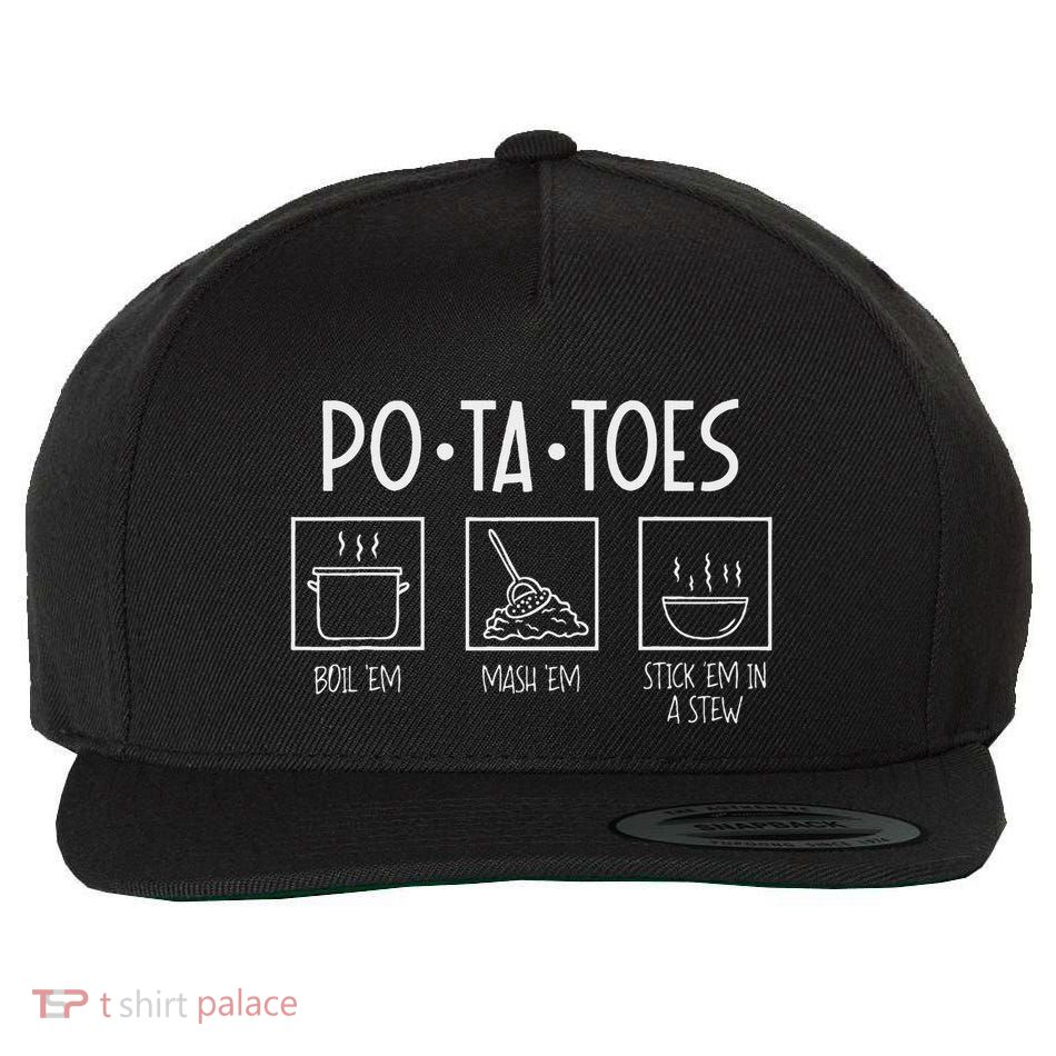 Taters Po Ta Toes Potatoes Wool Snapback Cap