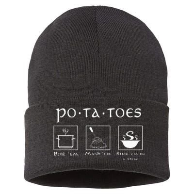 Taters Po Ta Toes Potato Tater Sustainable Knit Beanie