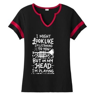 Trumpet Player Ladies Halftime Notch Neck Tee