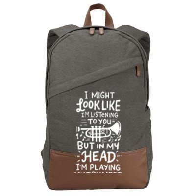 Trumpet Player Cotton Canvas Backpack