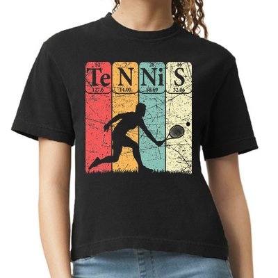 Tennis Periodic Table Elements Tennis Player Nerd Vintage Comfort Colors Boxy T-Shirt