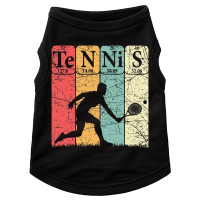 Tennis Periodic Table Elements Tennis Player Nerd Vintage Doggie Tank