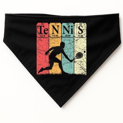 Tennis Periodic Table Elements Tennis Player Nerd Vintage USA-Made Doggie Bandana