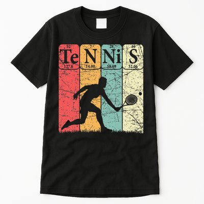 Tennis Periodic Table Elements Tennis Player Nerd Vintage Tall T-Shirt