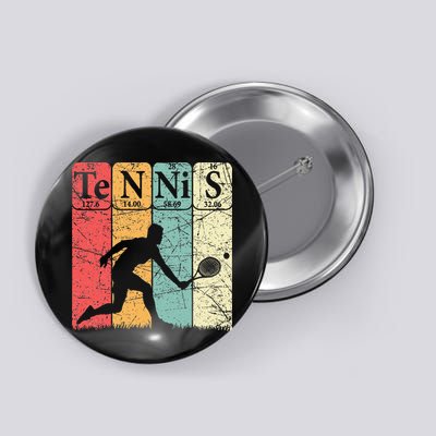 Tennis Periodic Table Elements Tennis Player Nerd Vintage Button