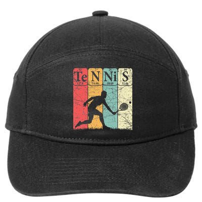 Tennis Periodic Table Elements Tennis Player Nerd Vintage 7-Panel Snapback Hat