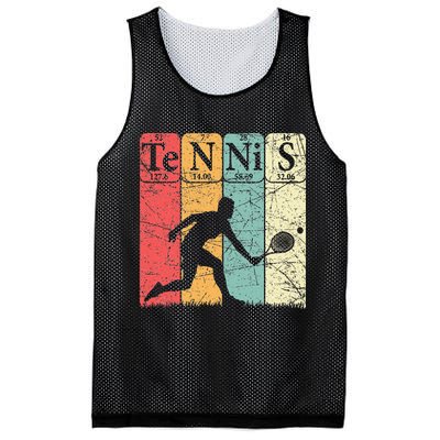 Tennis Periodic Table Elements Tennis Player Nerd Vintage Mesh Reversible Basketball Jersey Tank