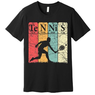 Tennis Periodic Table Elements Tennis Player Nerd Vintage Premium T-Shirt