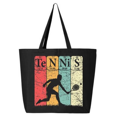 Tennis Periodic Table Elements Tennis Player Nerd Vintage 25L Jumbo Tote