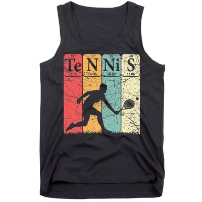 Tennis Periodic Table Elements Tennis Player Nerd Vintage Tank Top