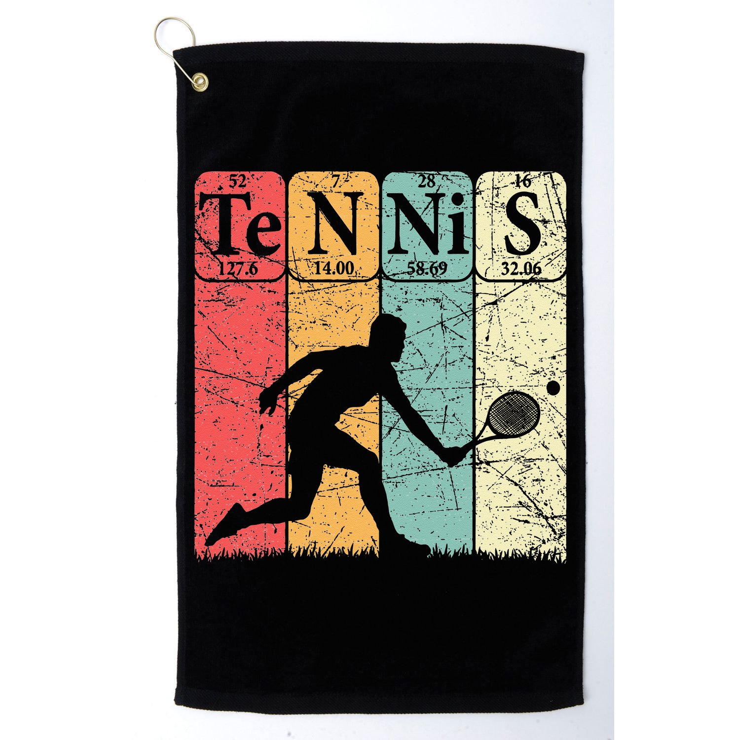 Tennis Periodic Table Elements Tennis Player Nerd Vintage Golf Towel