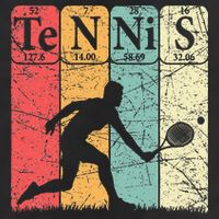 Tennis Periodic Table Elements Tennis Player Nerd Vintage Golf Towel