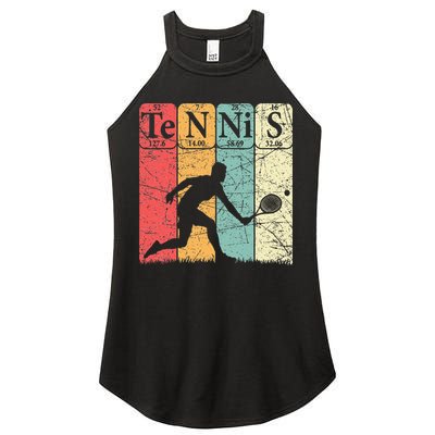 Tennis Periodic Table Elements Tennis Player Nerd Vintage Women's Perfect Tri Rocker Tank