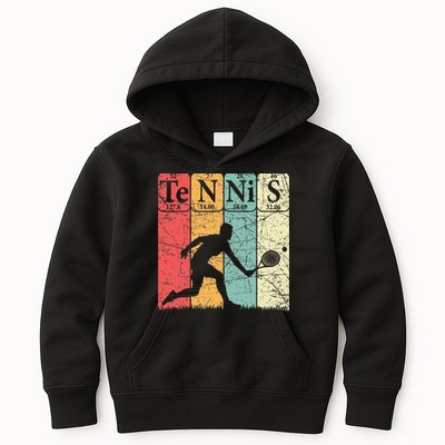 Tennis Periodic Table Elements Tennis Player Nerd Vintage Kids Hoodie