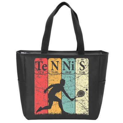 Tennis Periodic Table Elements Tennis Player Nerd Vintage Zip Tote Bag