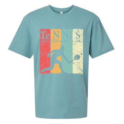 Tennis Periodic Table Elements Tennis Player Nerd Vintage Sueded Cloud Jersey T-Shirt