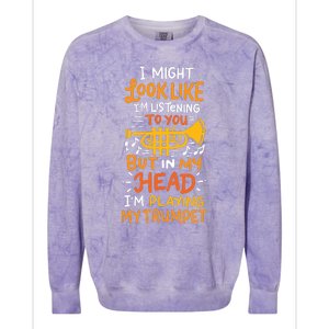 Trumpet Player Colorblast Crewneck Sweatshirt