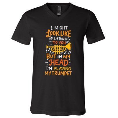 Trumpet Player V-Neck T-Shirt