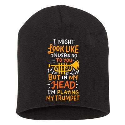 Trumpet Player Short Acrylic Beanie