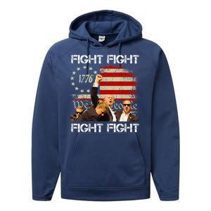 Trump Pennsylvania Trump 2024 Fight Trump Rally Pa 2024 Performance Fleece Hoodie