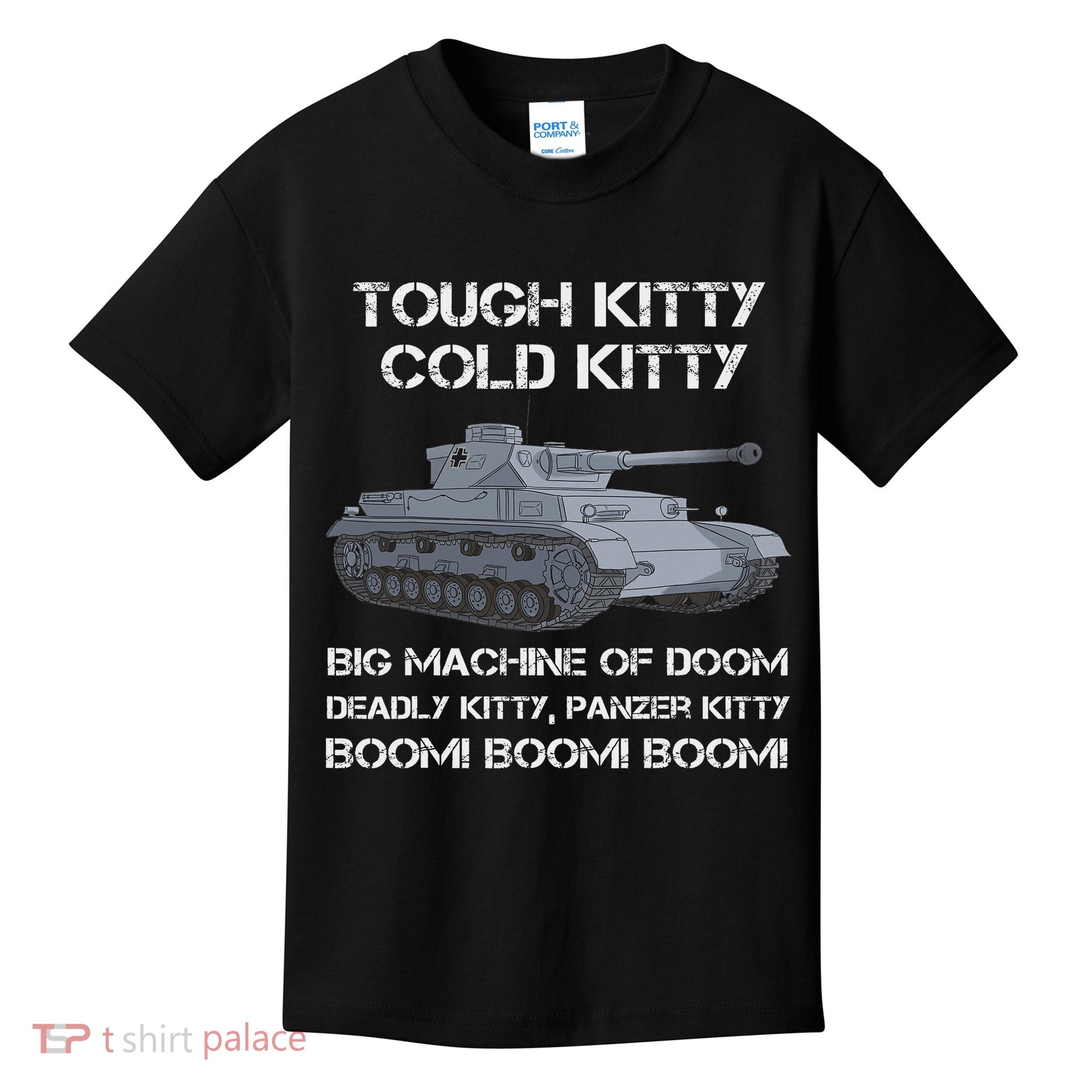 Tiger Panzer Tank Meme Tough Kitty Cold Kitty Ww2 German Kids T-Shirt