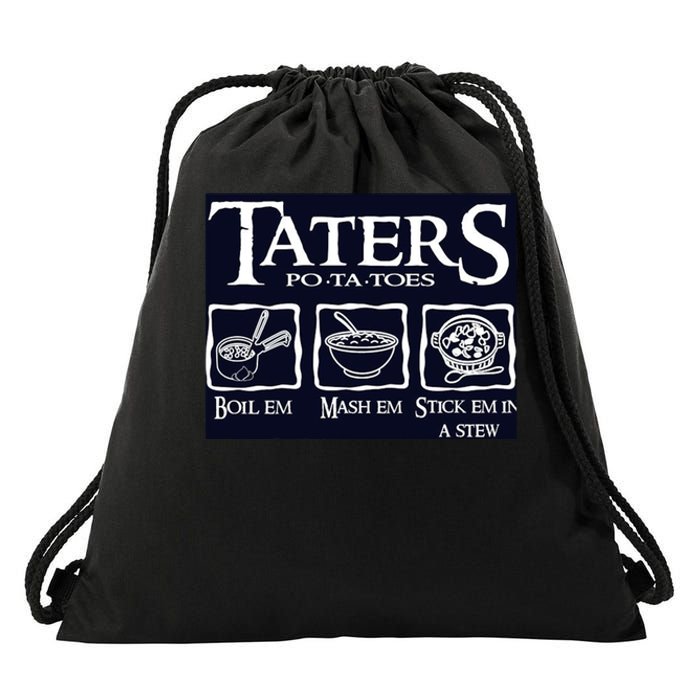 Taters Potatoes Drawstring Bag