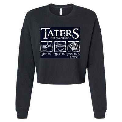 Taters Potatoes Cropped Pullover Crew