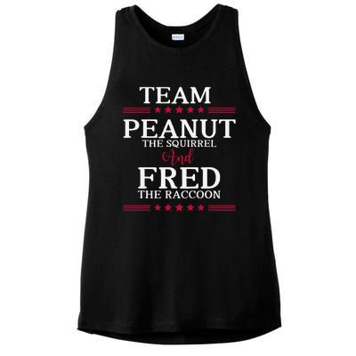 Team Peanut The Squirrel And Fred The Raccoon Ladies PosiCharge Tri-Blend Wicking Tank