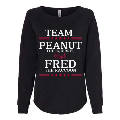 Team Peanut The Squirrel And Fred The Raccoon Womens California Wash Sweatshirt