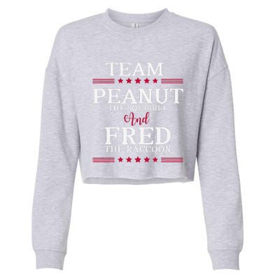 Team Peanut The Squirrel And Fred The Raccoon Cropped Pullover Crew