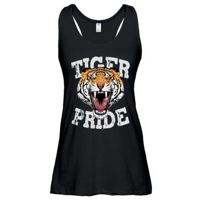 Tiger Pride Tiger Mascot Vintage School Sports Team Football Ladies Essential Flowy Tank