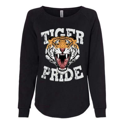 Tiger Pride Tiger Mascot Vintage School Sports Team Football Womens California Wash Sweatshirt