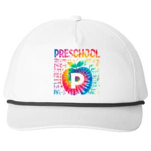 Team Preschool Typography Tie Dye Back To School Teacher Great Gift Snapback Five-Panel Rope Hat