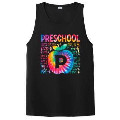 Team Preschool Typography Tie Dye Back To School Teacher Great Gift PosiCharge Competitor Tank