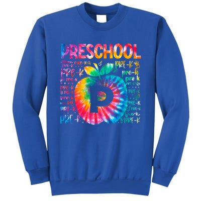 Team Preschool Typography Tie Dye Back To School Teacher Great Gift Sweatshirt