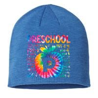 Team Preschool Typography Tie Dye Back To School Teacher Great Gift Sustainable Beanie