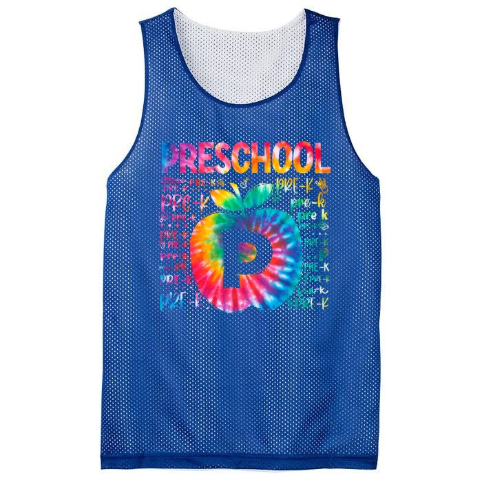 Team Preschool Typography Tie Dye Back To School Teacher Great Gift Mesh Reversible Basketball Jersey Tank