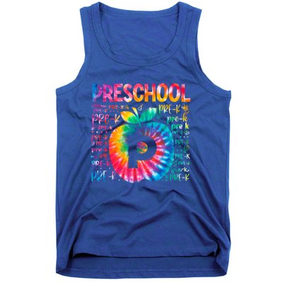 Team Preschool Typography Tie Dye Back To School Teacher Great Gift Tank Top