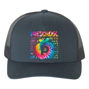 Team Preschool Typography Tie Dye Back To School Teacher Great Gift Yupoong Adult 5-Panel Trucker Hat