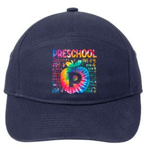 Team Preschool Typography Tie Dye Back To School Teacher Great Gift 7-Panel Snapback Hat