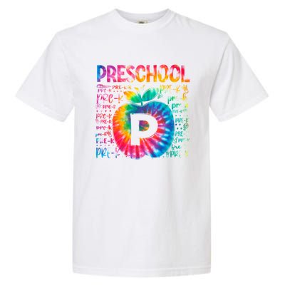 Team Preschool Typography Tie Dye Back To School Teacher Great Gift Garment-Dyed Heavyweight T-Shirt