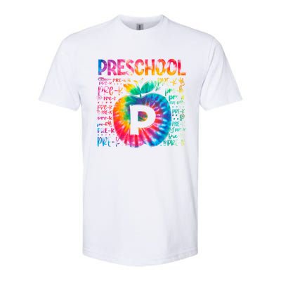 Team Preschool Typography Tie Dye Back To School Teacher Great Gift Softstyle CVC T-Shirt