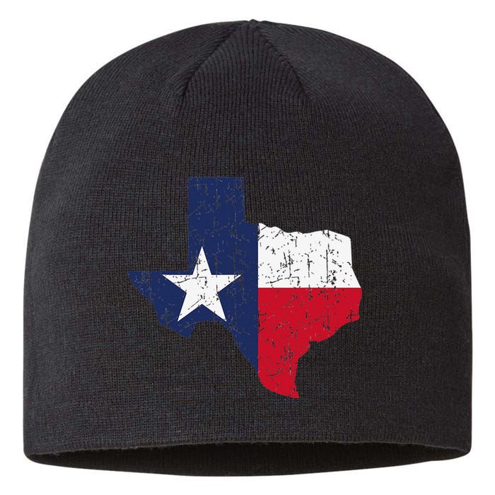 Texas Proud Texan Patriot American USA Flag Vintage Map Sustainable Beanie