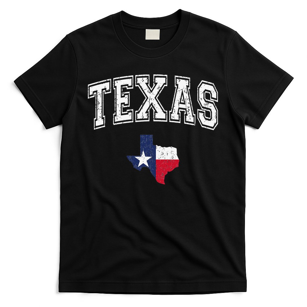 Texas Proud Texan Patriot American USA Flag Vintage Map T-Shirt
