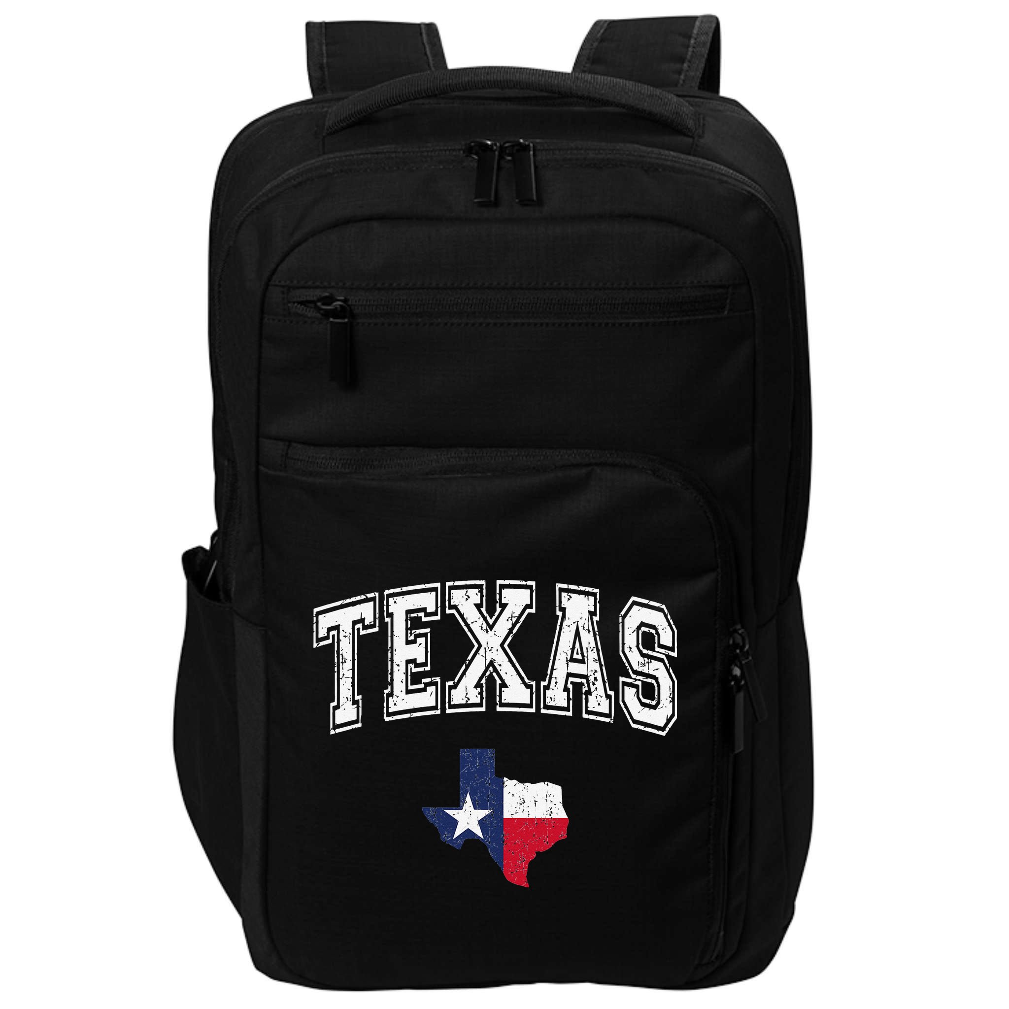 Texas Proud Texan Patriot American USA Flag Vintage Map Impact Tech Backpack