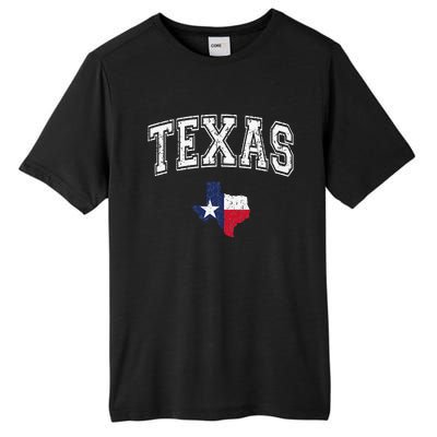 Texas Proud Texan Patriot American USA Flag Vintage Map Tall Fusion ChromaSoft Performance T-Shirt